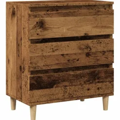 vidaXL skænk 60x35x70 cm konstrueret træ antikt træ