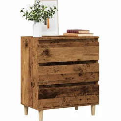 vidaXL skænk 60x35x70 cm konstrueret træ antikt træ