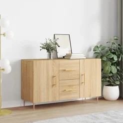 vidaXL skænk 100x36x60 cm konstrueret træ sonoma-eg