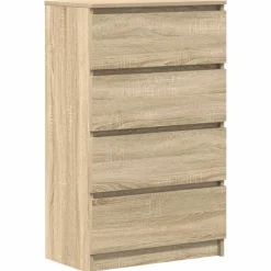 vidaXL skænk 60x35x98,5 cm konstrueret træ sonoma-egetræsfarvet