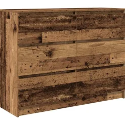 vidaXL skænk 100x35x76 cm konstrueret træ antikt trælook