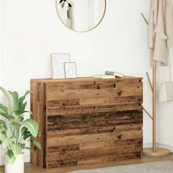 vidaXL skænk 100x35x76 cm konstrueret træ antikt trælook