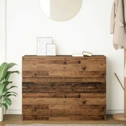 vidaXL skænk 100x35x76 cm konstrueret træ antikt trælook