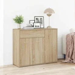 vidaXL skænk 88x30x70 cm konstrueret træ sonoma-eg