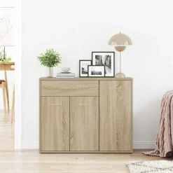 vidaXL skænk 88x30x70 cm konstrueret træ sonoma-eg