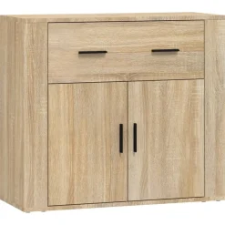 vidaXL skænk 80x33x70 cm konstrueret træ sonoma-eg