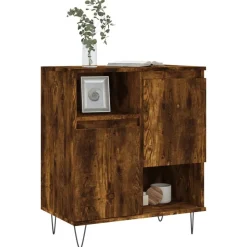 vidaXL skænk 60x35x70 cm konstrueret træ røget egetræsfarve