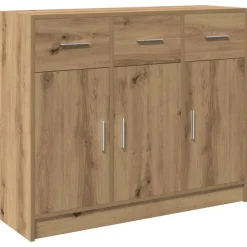 vidaXL skænk 91x28x75 cm konstrueret træ kunsteg