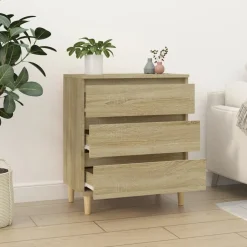 vidaXL skænk 60x35x70 cm konstrueret træ sonoma-eg