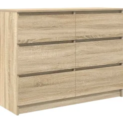vidaXL skænk 100x35x76 cm konstrueret træ sonoma-eg