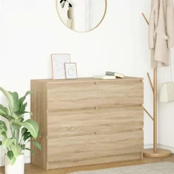 vidaXL skænk 100x35x76 cm konstrueret træ sonoma-eg