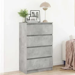 vidaXL skænk 60x35x98,5 cm konstrueret træ betongrå