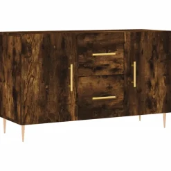 vidaXL skænk 100x36x60 cm konstrueret træ røget egetræsfarve