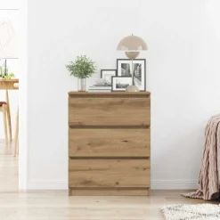 vidaXL skænk 60x35x76 cm konstrueret træ kunsteg