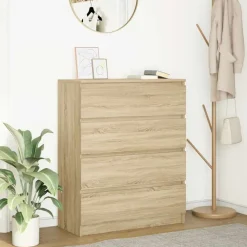 vidaXL skænk 80x35x99 cm konstrueret træ sonoma-eg