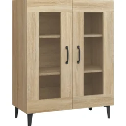 vidaXL skænk 69,5x34x90 cm konstrueret træ sonoma-eg