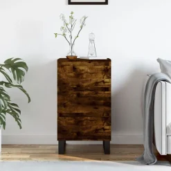 vidaXL skænk 40x35x70 cm konstrueret træ røget egetræsfarve