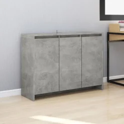 vidaXL skænk 102x33x75 cm konstrueret træ betongrå