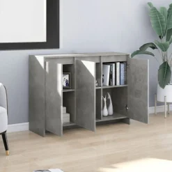 vidaXL skænk 102x33x75 cm konstrueret træ betongrå