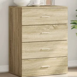 vidaXL skænk 60x39x80 cm konstrueret træ sonoma-eg