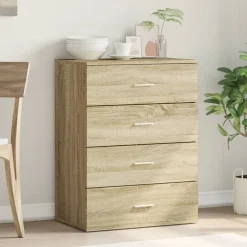 vidaXL skænk 60x39x80 cm konstrueret træ sonoma-eg