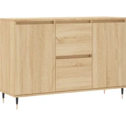 vidaXL skænk 101,5x35x70 cm konstrueret træ sonoma-eg