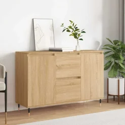 vidaXL skænk 101,5x35x70 cm konstrueret træ sonoma-eg