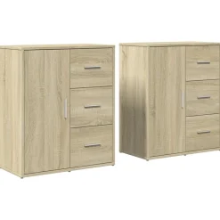 vidaXL skænke 2 stk. 60x31x70 cm konstrueret træ sonoma-eg