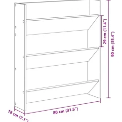 vidaXL Sko skab 2 pcs Gammelt træ 85 x 18 x 90 cm Konstrueret træ