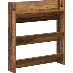 vidaXL Sko skab 2 pcs Gammelt træ 85 x 18 x 90 cm Konstrueret træ