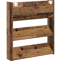 vidaXL Sko skab 2 pcs Gammelt træ 85 x 18 x 90 cm Konstrueret træ