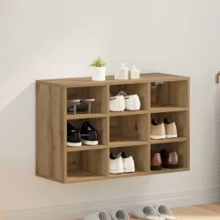 vidaXL Sko skab Artisan Egetræ 77,5 x 30 x 51 cm Konstrueret træ