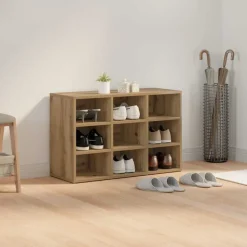 vidaXL Sko skab Artisan Egetræ 77,5 x 30 x 51 cm Konstrueret træ