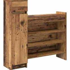vidaXL Sko skab Gammelt træ 100,5 x 28 x 100 cm Konstrueret træ