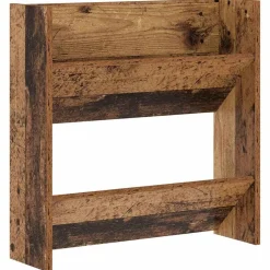 vidaXL Sko skab med hylde Gammelt træ 60 x 18 x 60 cm Konstrueret træ