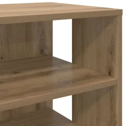vidaXL Sko skab med hylde 2 pcs Artisan Egetræ Konstrueret træ