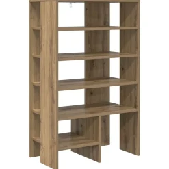 vidaXL Sko skab med hylde 2 pcs Artisan Egetræ Konstrueret træ