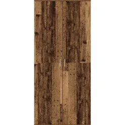 vidaXL Sko skab med hylde Gammelt træ 80 x 39 x 178 cm Konstrueret træ