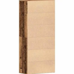 vidaXL Sko skab med hylde Gammelt træ 80 x 39 x 178 cm Konstrueret træ