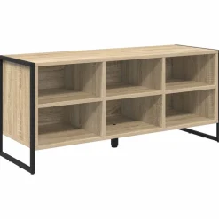 vidaXL Sko skab med opbevaring Sonoma 100 x 35 x 44 cm Konstrueret træ