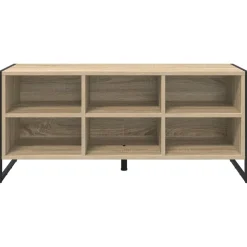 vidaXL Sko skab med opbevaring Sonoma 100 x 35 x 44 cm Konstrueret træ