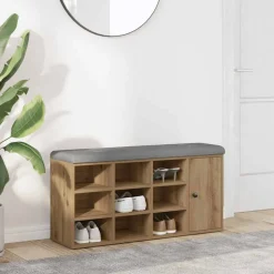 vidaXL skobænk 102x32x50 cm konstrueret træ kunsteg