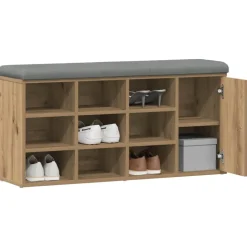 vidaXL skobænk 102x32x50 cm konstrueret træ kunsteg