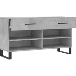 vidaXL skobænk 102x35x55 cm konstrueret træ betongrå