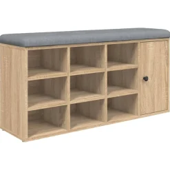 vidaXL skobænk 102x32x50 cm konstrueret træ sonoma-eg