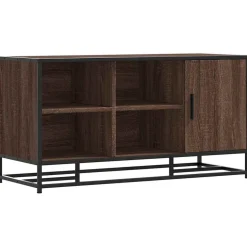 vidaXL skobænk 100x40x53,5 cm konstrueret træ metal brun egetræsfarve