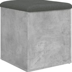 vidaXL skobænk 42x42x45 cm konstrueret træ betongrå