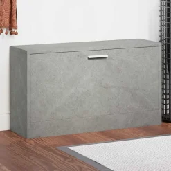 vidaXL skobænk 80x24x45 cm konstrueret træ betongrå