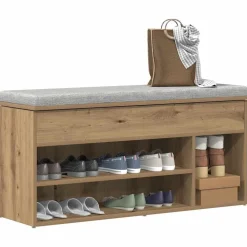 vidaXL skobænk 102x30,5x45 cm konstrueret træ kunsteg