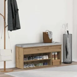 vidaXL skobænk 102x30,5x45 cm konstrueret træ kunsteg